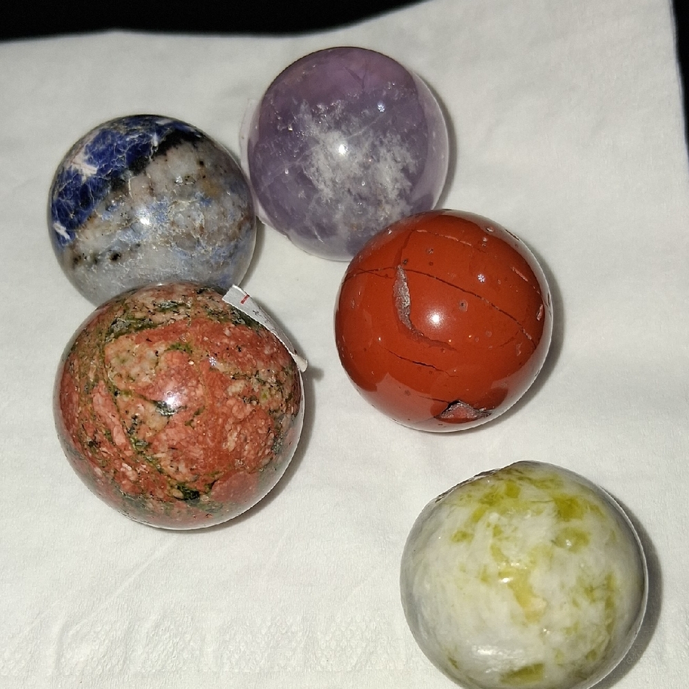 SP005 Set of Colorful Stone Spheres
